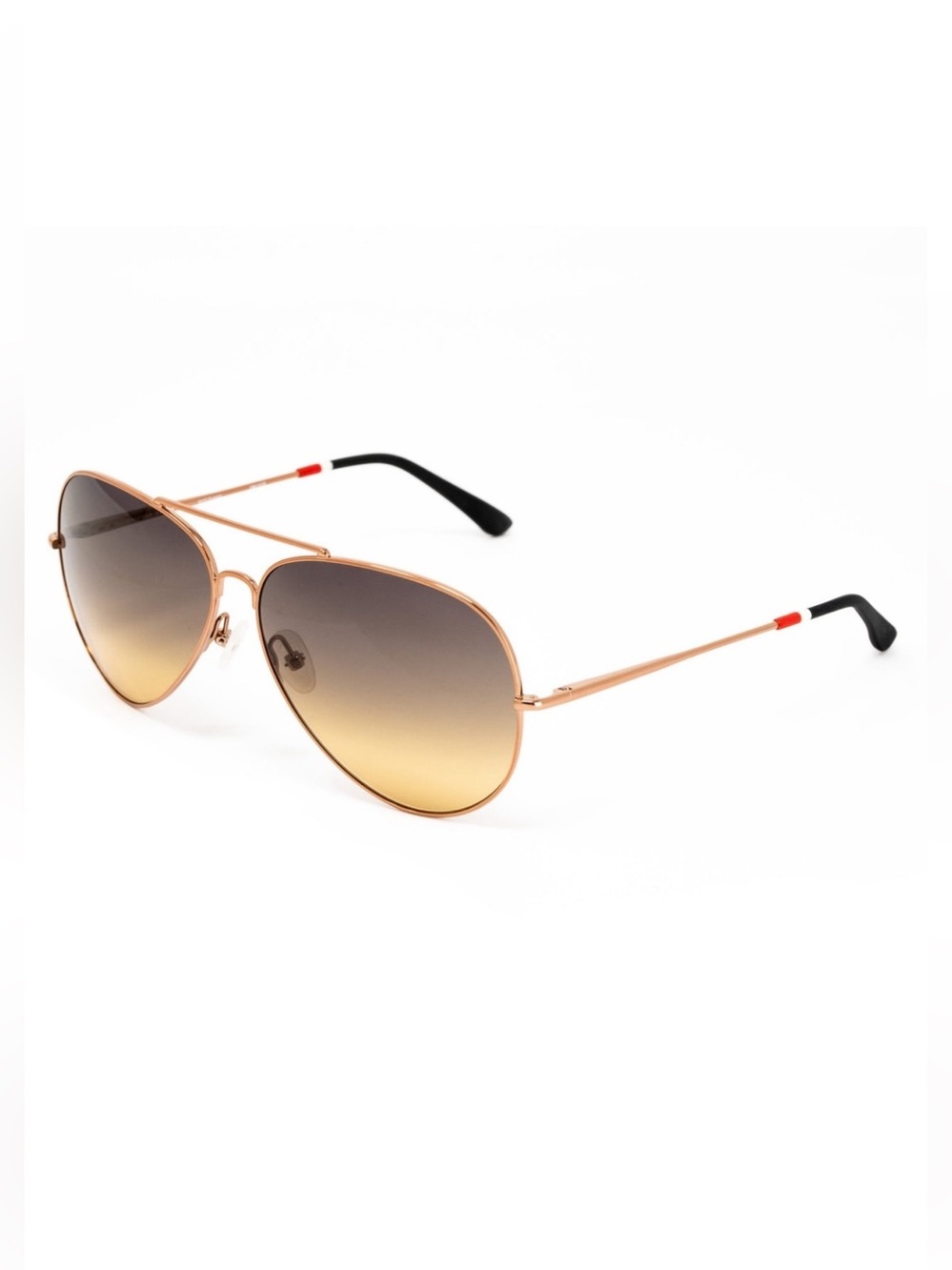 NWT Linda Farrow x Orlebar Brown Rose Gold Aviator Sunglasses OB10 C8